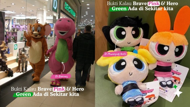 Potret Brave Pink dan Hero Green (instagram/@menemukenali)